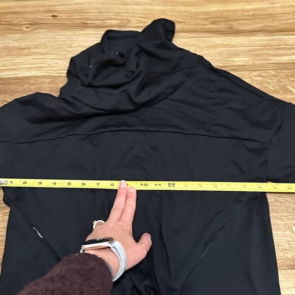 Fabletics Women XS Black Europa Pullover Fleece Lined Cowl Neck Sweater Stretch - Picture 8 of 8